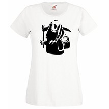 Womens T-Shirt Banksy Street Art Graffiti, Death Happy Smile Face, Braid Tshirt - £18.27 GBP