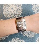 Vintage Oremte Classic Silver Quartz Chunky Cuff Watch - $14.99