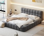 Merax Modern Tufted Plattform Bed with 4 Drawers Queen Linen Floor Bed F... - £479.56 GBP