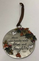 Ganz Blessed &quot;Bless our family with love and laughter&quot; Ornament - 2.5&quot; - £9.26 GBP