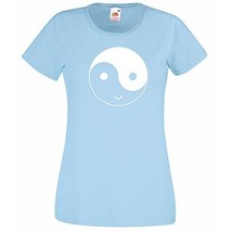 Womens T-Shirt Yin and Yang Symbol Happy Face, Smile Ethical Funny tShirt - £19.26 GBP