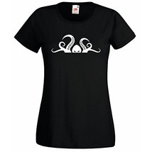 Womens T-Shirt Scary Octopus Head Tentacle, Sea Creature Shirts, Animal Tshirt - £19.46 GBP