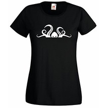 Womens T-Shirt Scary Octopus Head Tentacle, Sea Creature Shirts, Animal ... - $24.49