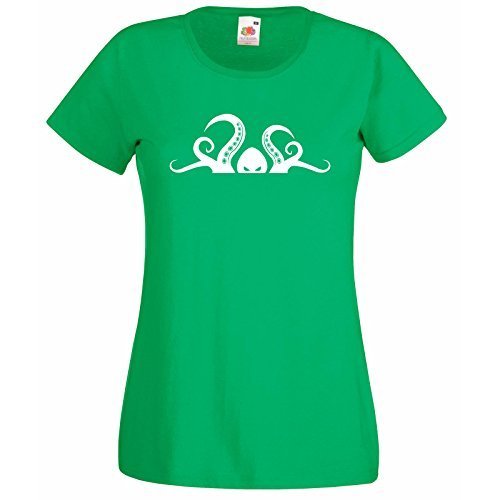 Primary image for Womens T-Shirt Scary Octopus Head Tentacle, Sea Creature Shirts, Animal Tshirt