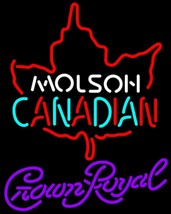 Crown Royal Molson Canadian Leaf Hockey Neon Sign - £558.74 GBP