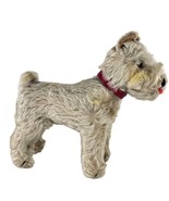 Vintage Steiff Schnauzer Terrier Tessie Dog Plush Red Collar 9.25&quot; - $109.00