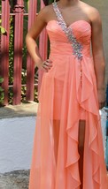 Blush Prom By Alexia Womens Orange Coral Embroidered Strap Evening Prom ... - $75.59