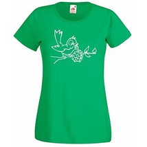 Womens Banksy Street Graffiti T-Shirt; Bird Sparrow with Grenade Bomb Tshirt - £19.25 GBP