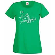 Womens Banksy Street Graffiti T-Shirt; Bird Sparrow with Grenade Bomb Tshirt - £19.36 GBP