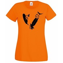 Womens T-Shirt Birds Feathers, Bird Plume tShirt Eagle Nib Shirt Flock of Birds - £19.57 GBP