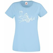 Womens Banksy Street Graffiti T-Shirt; Bird Sparrow with Grenade Bomb Ts... - £19.57 GBP