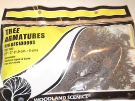 Woodland SCENICS- TR1120 - Tree ARMATURES- Deciduous 3/4 - 2&quot; NEW- H1 - £21.83 GBP