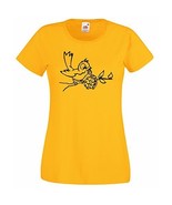 Womens Banksy Street Graffiti T-Shirt; Bird Sparrow with Grenade Bomb Ts... - £19.53 GBP