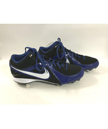 Nike Men&#39;s MVP STRIKE 3/4 Metal Baseball Cleats blue black white Sz. 13 - £27.08 GBP