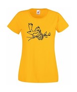 Womens Banksy Street Graffiti T-Shirt; Bird Sparrow with Grenade Bomb Ts... - $24.49