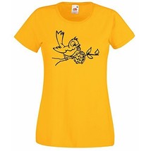 Womens Banksy Street Graffiti T-Shirt; Bird Sparrow with Grenade Bomb Tshirt - £19.25 GBP
