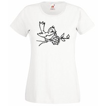 Womens Banksy Street Graffiti T-Shirt; Bird Sparrow with Grenade Bomb Ts... - $24.49