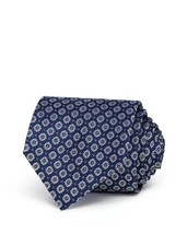 allbrand365 designer Florette Medallion Neat Silk Classic Tie,Blue Size One Size - £46.41 GBP
