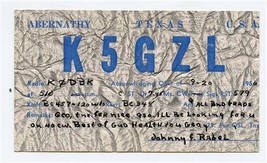 K5GZL QSL Card Abernathy Texas 1956 - $14.85
