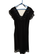 SL Fashions  Black Cocktail Dress  With Sequins at the Neck  Women&#39;s Siz... - £20.98 GBP