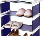 4 Tier Stackable Free Standing Shoe Shelf For 8 Pairs Of Shoes (Includes... - $38.96