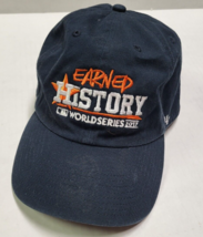 Vintage Houston Astros Hat Cap World Series 2017 Strap Back Earned Histo... - £16.89 GBP