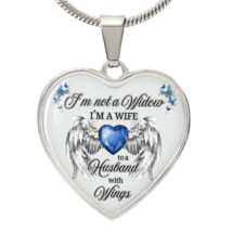 I&#39;m Not a Widow, I&#39;m a Wife to a Husband with Wings – Luxury Heart Penda... - $1,024.26 MXN+