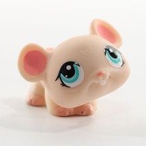 Littlest Pet Shop LPS Light Pink Mouse V1 # 1412 Blue Eyes 1.125&quot; Hasbro - £4.13 GBP