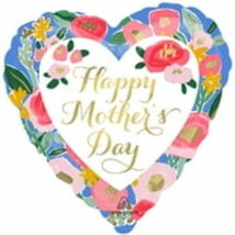 17 inch MOTHER&#39;S DAY PAINTED PRINTS foil mylar balloon - £7.17 GBP