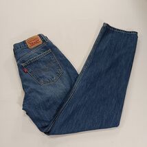 Levis Low Pro Straight Womens Blue Cotton Distressed Denim Jeans Size 26 (27×31) image 2