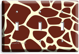 Giraffe Skin Pattern Animal Print Triple Light Switch Wall Plate Baby Nursery - £13.24 GBP