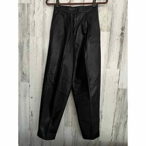 Vintage Nuance Leather Pants High Rise Size 24x29 Pleated Tapered - £31.68 GBP
