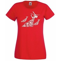 Womens T-Shirt Banksy Helicopters Hearts Bombs, Helicopter TShirt, Love ... - £19.26 GBP