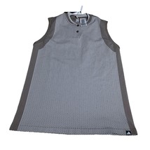 ADIDAS Brown Gray Sleeveless Active Athletic Golf Vest Shirt Top SZ L - $35.39