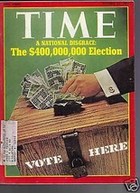 Time Magazine Vote Here  October 23, 1972 - £11.09 GBP