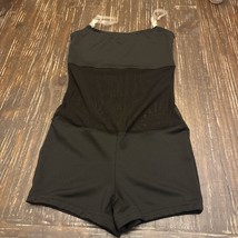 Adult Size Small Varsity Spirit Solid Black Dance Unitard Leotard Short ... - $22.00