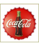 Retro Tin Sign Embossed Famous Brand Bottle Cap 15.75&quot; Dia. Metal Art Wa... - €51,70 EUR