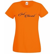 Womens T-Shirt Quote Just Married Bride Groom Wedding Day Shirts Marriage Shirt - £19.69 GBP