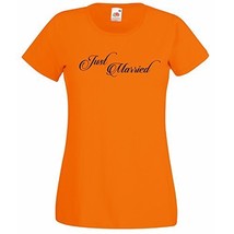 Womens T-Shirt Quote Just Married Bride Groom Wedding Day Shirts Marriage Shirt - $24.49