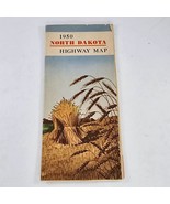 Vintage 1950 North Dakota Official Road Map State Highway Department - £15.02 GBP