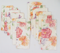 Liz Claiborne Butterfly Floral 12-PC Dinner Napkin Set - £38.25 GBP