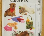 M5016 McCalls Crafts Pet Dog Cat Pet Accessories Sewing Pattern OSZ - £7.72 GBP
