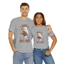 halloween retro stay spooky ghost t shirt men and women Unisex Heavy Cot... - $16.50+