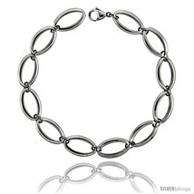 Stainless Steel Small Oval Links Bracelet, 3/8 in wide, 8.25  - £17.16 GBP