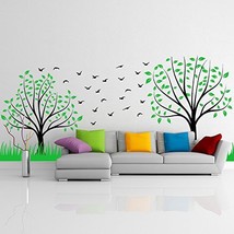 (63&#39;&#39; x 29&#39;&#39;) Vinyl Wall Decal Two Stylish Colorful Trees with Leafs, Branche... - £47.28 GBP