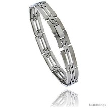 Stainless Steel Men&#39;s Bar Bracelet, 8 in  - £26.88 GBP