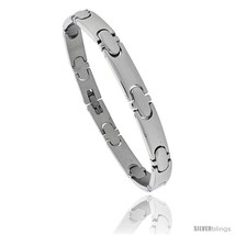 Solid Stainless Steel Link Bracelet, 8 in  - £18.30 GBP
