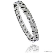 Stainless Steel Men's S Link Bracelet, 8 in  - $28.32