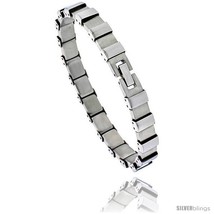 Stainless Steel Men's Bracelet Square Links, 8 in  - $32.31