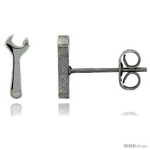 Small Stainless Steel Wrench Stud Earrings, 1/2 in  - £8.54 GBP